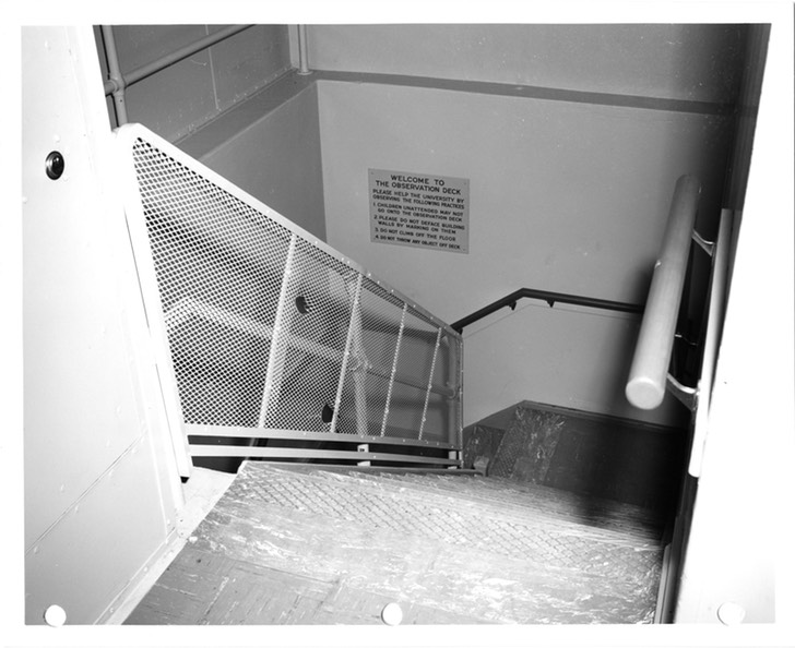 Photo of staircase to observation deck